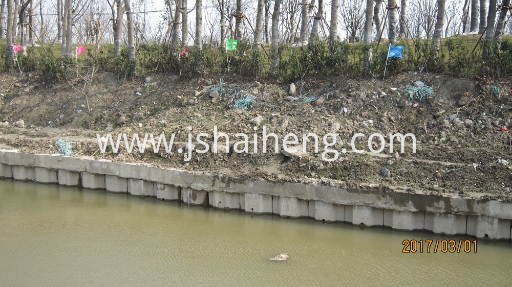 Sheet pile for river bank